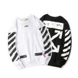 New OFF OW Sweater Men and Women Loose Round Neck Pullover Bottoming Sweater