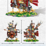 Lego Howl's Moving Castle Assembled Model Small Particle Building Blocks