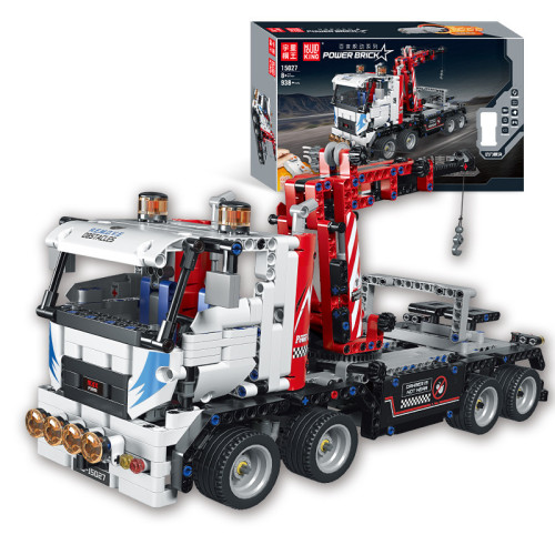 Remote Control Wrecker Technology Mechanical Group Difficult Assembly Model Children's Building Blocks Toys