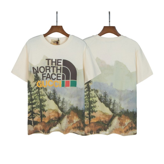 New The North Face x Gucci Collection Crew Neck Top Half Sleeve T-Shirt