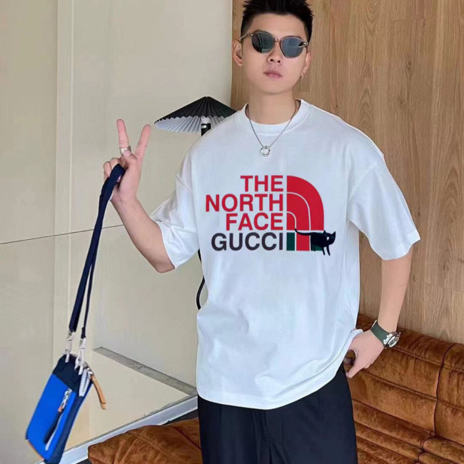 THE NORTH FACE Joint GUCCL Kitten Print Cotton Knit T-Shirt