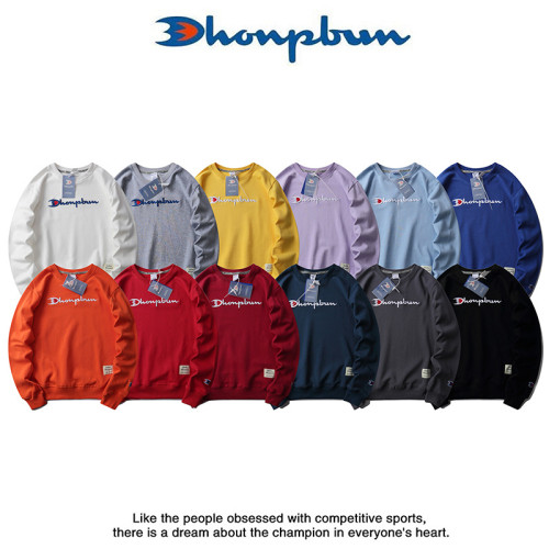 2021 Autumn and Winter New Champion Classic Embroidered Round Neck Pullover Sweater