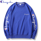 Champion Embroidered Couple Casual Long Sleeve T-Shirt