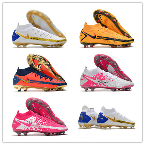 Nike Phantom GT high top waterproof full knitted white orchid original sole FG football boots