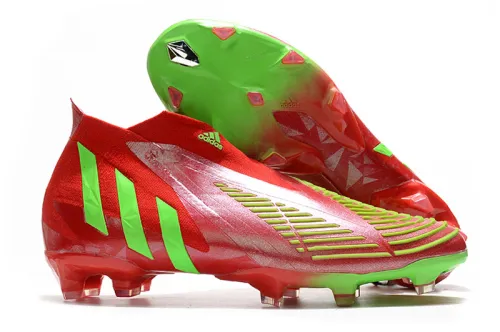Adidas Falcon 22+ Red and Green Blade Series Full Knitted Laceless FG Football Boots