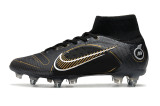 Nike Assassin 14th and a half generation high-top black Shadow series full knitted waterproof SG football boots