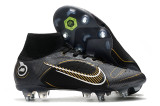 Nike Assassin 14th and a half generation high-top black Shadow series full knitted waterproof SG football boots