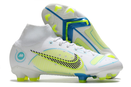 Nike Assassin 14th and a Half Generation High-Top Bailan Full Knitted Waterproof FG Football Boots