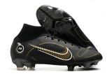 Nike Assassin 14th and a Half Generation High-top Black Shadow Series Full Knitted Waterproof FG Football Boots