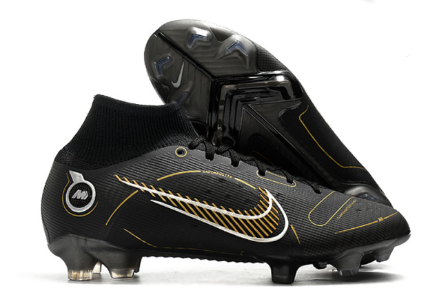 Nike Assassin 14th and a Half Generation High-top Black Shadow Series Full Knitted Waterproof FG Football Boots