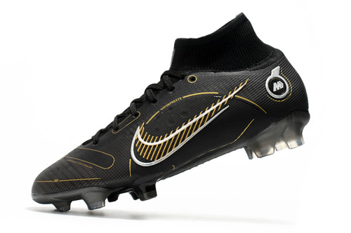 Nike Assassin 14th and a Half Generation High-top Black Shadow Series Full Knitted Waterproof FG Football Boots