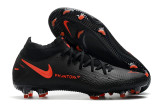 Nike Phantom GT Black Red Waterproof Full Knit Original Sole FG Football Boots