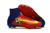 Nike Assassin Eleventh Generation Barcelona Team Logo Top High Top Flying Line  Weave Surface   ACC Waterproof FG Spike Football Shoes 
