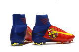 Nike Assassin Eleventh Generation Barcelona Team Logo Top High Top Flying Line  Weave Surface   ACC Waterproof FG Spike Football Shoes 