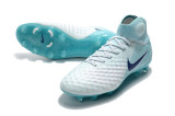 Ghost brand second-generation obra top 3D woven surface ice blue/green  ACC waterproof  high-top FG spike football shoes