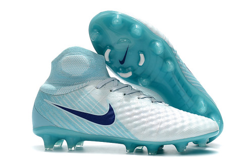 Ghost brand second-generation obra top 3D woven surface ice blue/green  ACC waterproof  high-top FG spike football shoes