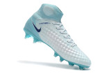 Ghost brand second-generation obra top 3D woven surface ice blue/green  ACC waterproof  high-top FG spike football shoes