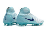 Ghost brand second-generation obra top 3D woven surface ice blue/green  ACC waterproof  high-top FG spike football shoes