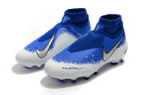 Nike Blue and White Dark Evil Generation Full Knitted Waterproof Seamless Socks FG Football Boots