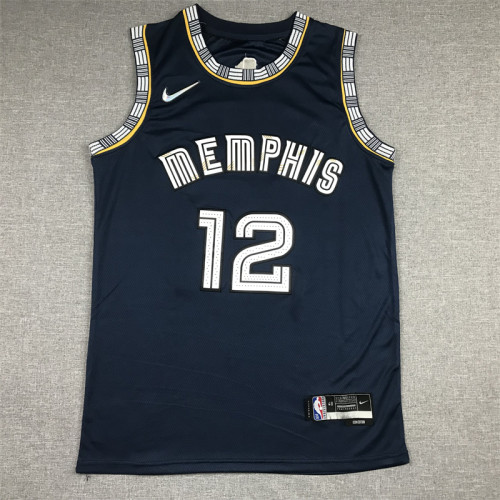 2022 Grizzlies 12 Dark Blue Urban Edition Basketball Jersey Sports Shirt Tops