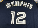 2022 Grizzlies 12 Dark Blue Urban Edition Basketball Jersey Sports Shirt Tops