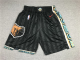 Grizzlies New Black City Edition Basketball Shorts Stitched