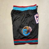Grizzlies Black Pocket Shorts Basketball Shorts Stitched
