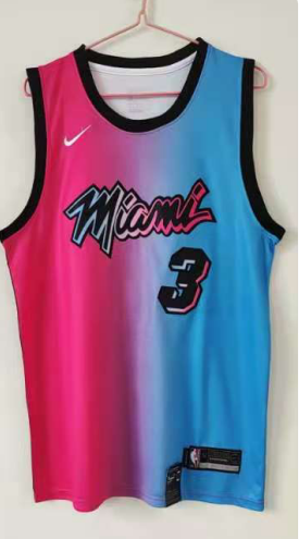 2020-2021 Miami Heat 3# City Edition Basketball Jersey