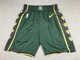 Classic Boston Celtics Basketball Shorts Stitched Dark Green