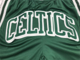 Retro Boston Celtics Basketball Shorts Stitched Green City Edition