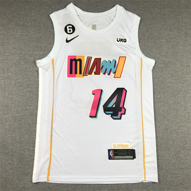 New City Edition Tyler Herro #14 Miami Heat Basketball Jersey White