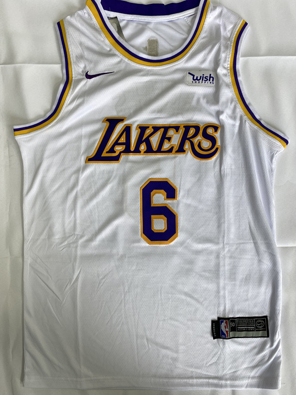 Classic LeBron James #6 Los Angeles Lakers Basketball Jerseys Stitched White
