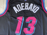 City Edition Bam Adebayo #13 Miami Heat Basketball Jerseys Black