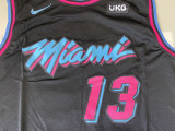 City Edition Bam Adebayo #13 Miami Heat Basketball Jerseys Black