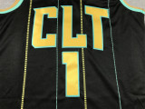 City Edition LaMelo Ball #1 Charlotte Hornets Basketball Jerseys Stitched Black