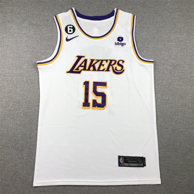 Austin Reaves #15 Los Angeles Lakers Basketball Jerseys Stitched White