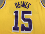 Austin Reaves #15 Los Angeles Lakers Basketball Jerseys Stitched Yellow