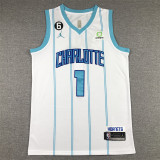 LaMelo Ball #1 Charlotte Hornets Basketball Jerseys Stitched White