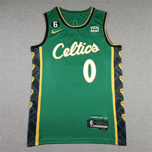 City Edition Jayson Tatum #0 Boston Celtics Basketball Jerseys Stitched Green