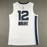 Ja Morant #12 Memphis Grizzlies Basketball Jerseys Stitched White