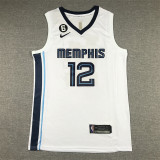 Ja Morant #12 Memphis Grizzlies Basketball Jerseys Stitched White