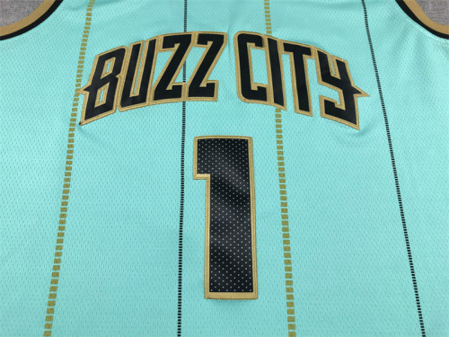 LaMelo Ball #1 Charlotte Hornets Basketball Jerseys Stitched Green