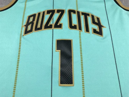 LaMelo Ball #1 Charlotte Hornets Basketball Jerseys Stitched Green