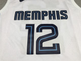 Ja Morant #12 Memphis Grizzlies Basketball Jerseys Stitched White