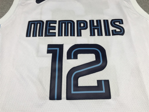 Ja Morant #12 Memphis Grizzlies Basketball Jerseys Stitched White