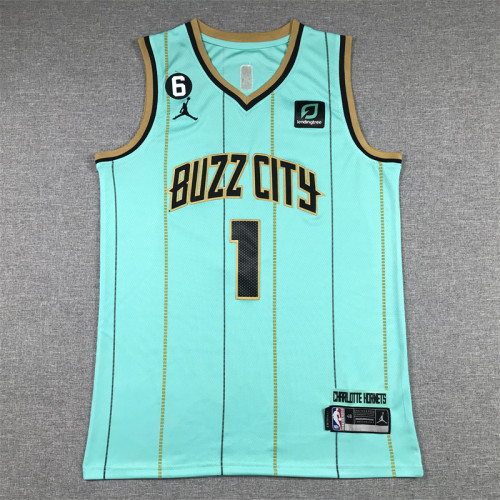LaMelo Ball #1 Charlotte Hornets Basketball Jerseys Stitched Green