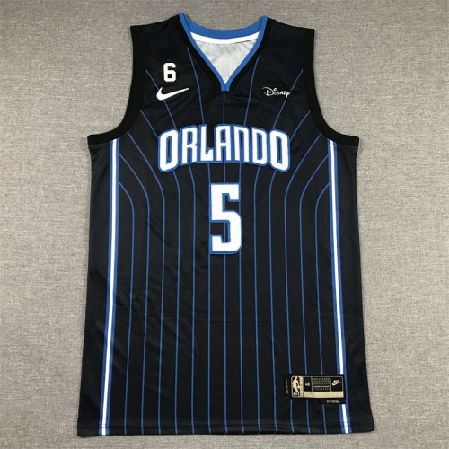 Paolo Banchero #5 Orlando Magic Basketball Jerseys Stitched Black