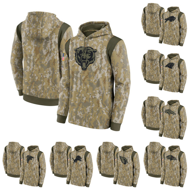 Men's NFL American Football Sweatshirt Salute to Service Pullover Hoodie S-3XL