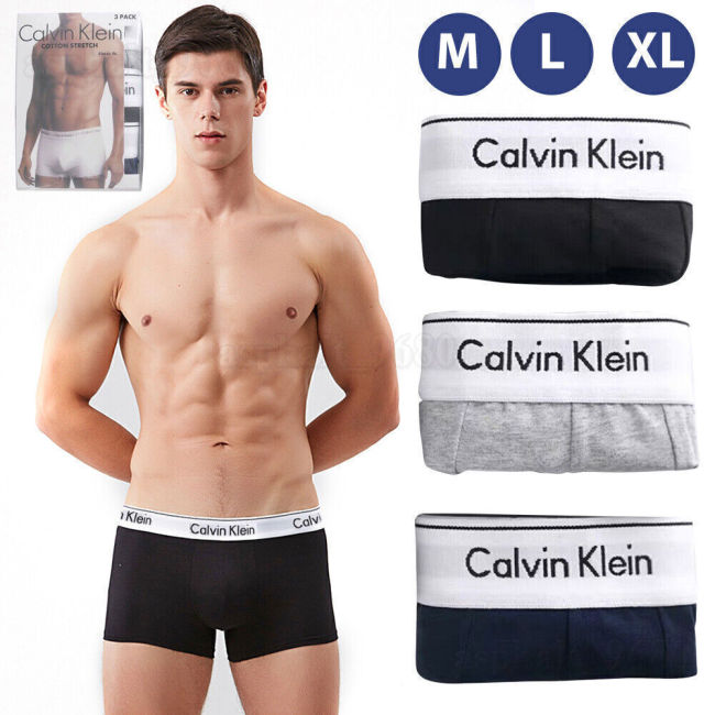 CALVIN KLEIN MENS BOXERS TRUNKS 3 PACK SEVERAL COLOURS CLASSIC FIT CK Boxed M-XL