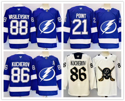 New Men's NHL Hockey Jersey Tampa Bay Lightning #86#21#88 Andrei Vasilevskiy